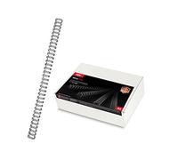 GBC | Lot de 100 Peignes Métalliques WireBind A4 | 34 Boucles | 8 mm | Reliure Permanente | Ouverture à Plat 360° | Jusqu’à 40 Feuilles | Documents Professionnels Confidentiels | Noir | RG810510