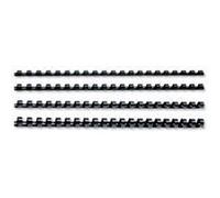 GBC | Lot de 100 Peignes Plastique CombBind A4 | 21 Anneaux | 22 mm | Reliure Modifiable | Ouverture à Plat | Jusqu’à 190 Feuilles | Pour Rapports Présentations Devoirs | Noir |4028602