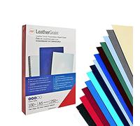 GBC | Lot de 100 Plats de couverture LeatherGrain A4 | Grain Cuir Beige 250 g/m² | Finition premium, protection professionnelle & présentation soignée | Réf. CE040065