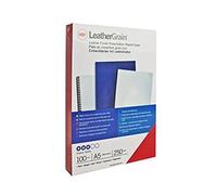 GBC | Lot de 25 Plats de Couverture LeatherGrain A4 | Grain Cuir Rouge 250 g/m² | Finition Haut de Gamme | Protection Professionnelle | Présentations Soignées | CN40030
