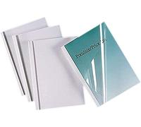 GBC | Lot de 50 Couvertures de Reliure Thermique ThermaBind A4 | Tranche 30 mm | Dos Blanc Satiné | Face Transparente PVC | Jusqu’à 252 Feuilles | Finition Premium | Professionnels | IB370113