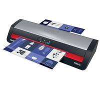 GBC-Plastifieuse 480HS Home Office A3 - Plastification haute vitesse, préchauffage en 1 min, 75-175 microns, anti-bourrage, arrêt automatique, 5 pochettes de plastification A4, noir/rouge, 4410072EU