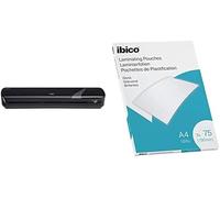 GBC Plastifieuse A3 Inspire+, bureau et domicile, Noir, 4402076EU & Ibico, Pochettes de plastification A4 75 microns, brillantes, x100, 627316