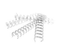 Gbc Wirebind - 14 Mm - 34 Anneaux - A4 (210 X 297 Mm) - 125 Feuilles - Noir - 100 Unités Spirale De Reliure - Pour Rexel Wb606
