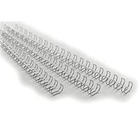 GBC WireBind Lot de 100 peignes métalliques à 24 anneaux Argenté Format A5 6,0 mm