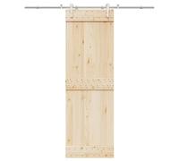 GBCDSWBR Kit de ferrures pour porte coulissante, rail de 200 cm | Robuste et durable, fonctionnement silencieux, guide au sol inclus