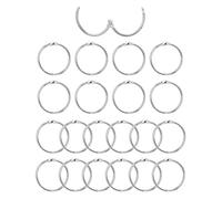 GBEDFO 20 Pièces Anneaux de Reliure 30mm en Métal Argenté anneau reliure pour Documents Albums Photos Clés Flashcards Fiches Bristol Porte-Clés Bureau École Fournitures Scolaires Cadeau Organisation