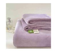 GBHMJU Drap Plat Flanelle pour 1 2 Personnes Drap du Dessus 160x230cm 200x230cm 240x250cm 240x270cm Drap Plat en Polyester Doux pour lit 90cm à 200cm(Purple,240x270cm)