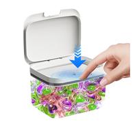 GBKDQQ Boîte de rangement pour poudre à laver, 2,8 l, en plastique PET, avec couvercle hermétique et verre doseur pour détergent, nourriture pour chien, chat - Transparent