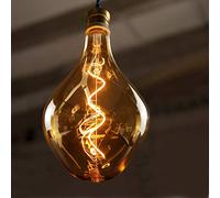 GBLY Grande ampoule LED E27, ampoule irrégulière 3W de forme inhabituelle, | 2200K blanc chaud, éclairage décoratif couleur or 27CM, peut être utilisée comme suspension, non dimmable