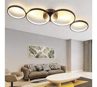 GBLY plafonnier LED moderne 4 flammes en anneau look 3000k plafonnier blanc