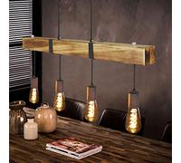 GBLY suspension vintage lampe de table à manger en bois rétro avec poutres