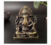 GBNHGYP Fox Statue de Ganesha Bouddha, Éléphant God Sculpture Ganesh Figurines Bronze, Home Garden Decoration Bouddha Statues (Color : Bronze)