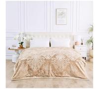 GC GAVENO CAVAILIA Couverture lestée Lourde de 4 kg - pour lit King Size - Chaude et épaisse - Soulage Le Stress, l'anxiété - Couverture de Sommeil Profonde pour lit (200 x 240 cm), Naturel