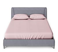 GC GAVENO CAVAILIA Drap-Housse en Percale | Drap de lit uni Ultra Doux | 25 cm élastique en Polycoton Infroissable | Rose