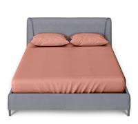 GC GAVENO CAVAILIA Drap-Housse uni en Percale Polycoton Infroissable et Infroissable pour lit Super King Size Rose pâle 25 cm