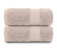 GC GAVENO CAVAILIA Lot de 2 draps de Bain Extra Larges en Coton égyptien 700 g/m² de qualité hôtelière 100 x 180 cm - Serviette de Bain Extra Douce - Moka