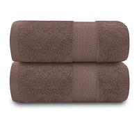 GC GAVENO CAVAILIA Lot de 2 Grandes Serviettes de Bain en Coton égyptien de 700 g/m², à séchage Rapide, Douces au Toucher, Chameau, 228,6 x 366,6 cm