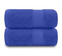 GC GAVENO CAVAILIA Lot de 2 Grandes Serviettes de Bain en Coton égyptien de 700 g/m² à séchage Rapide - Serviettes Douces au Toucher - Bleu Roi - 228,6 x 366,6 cm