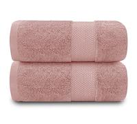 GC GAVENO CAVAILIA Lot de 2 Grandes Serviettes de Bain en Coton égyptien de 700 g/m² à séchage Rapide - Serviettes Douces au Toucher - Rose pâle - 228,6 x 356,6 cm