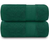 GC GAVENO CAVAILIA Lot de 2 Serviettes de Bain Douces en Coton égyptien - 700 g/m² - Absorbantes l'eau - Vert - 700 g/m²