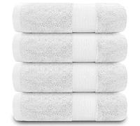 GC GAVENO CAVAILIA Lot de 4 essuie-Mains en Coton égyptien de 700 g/m² pour Salle de Bain, de qualité hôtelière, lavables en Machine, Blanc, 127 x 213,5 cm