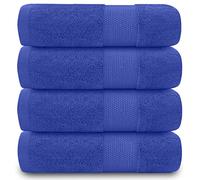 GC GAVENO CAVAILIA Lot de 4 essuie-Mains résistants à la décoloration, 700 g/m², de qualité supérieure, Extra absorbants, 100% Coton, égyptien, Bleu Roi