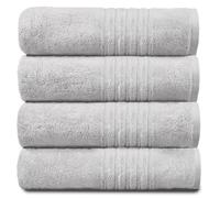 GC GAVENO CAVAILIA New Hampton Lot de 4 Serviettes de Luxe Ultra Douces et très absorbantes, 100% Coton filé à l'anneau, Blanc, Lot de 4