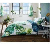 GC GAVENO CAVAILIA Parure de lit et Lin avec Housse de Couette réversible Ultra Douce, Motif Feuilles Tropicales, Multicolore