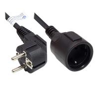 GC P0102-S020 - Rallonge type E+F sur type F, noir, 1,50 mm², 2 m