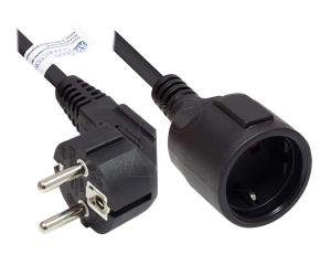 GC P0102-S020 - Rallonge type E+F sur type F, noir, 1,50 mm², 2 m