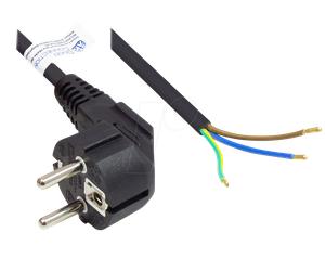 GC P0185-S030 - Câble d'alimentation type E+F CEE 7/7 > extrémités ouvertes, noi