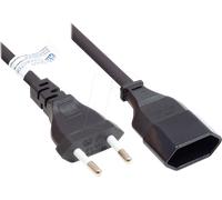 GC P0300-S002 - Rallonge connecteur euro type C, noir, 0,75 mm², 0,2 M.