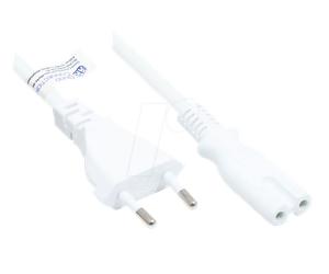 GC P0370-W050 - Fiche euro type C sur C7 , blanche, 0,75 mm², 5 m
