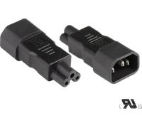 GC PA-1405S - Adaptateur secteur, coupleur de câble à prise flèche, C14, C5, n