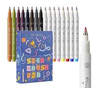 GC QUILL Stylos calligraphie à Fudenosuke feutre-16 stylos calligraphie de couleur avec pointe pinceau pour le écriture manuelle, la calligraphie, le dessin, l'écriture, le bullet journal GC-SB16