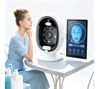 GCLCPAEN Analyseur De Peau Intelligent À Intelligence Artificielle,38 Millions De Pixels,Écran HD 13,3",20 Tests,Scanner D'imagerie Faciale À 8 Sources Lumineuses,Stockage Cloud,pour Salons Et Spas B