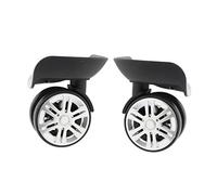 Gcljlmy 1 paire de roues de rechange Ø 60 mm pour chariot, valise, valise rigide, roulettes de valise, Noir , L, Classique
