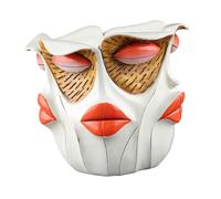 Gcljlmy Pot de fleurs avec visage abstrait, tête, cache-pot, vase à fleurs, décoration de paysage, balcon, porte-stylo, bureau, maison, étagère,