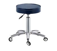 GCX Tabouret de Coiffure avec Poulie Spéciale Rotative Beau Salon de Coiffure Coupe de Cheveux Manucure Design Ferme et Table Bleu Marine