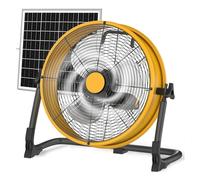 GDBAGKDQK Ventilateur De Table Portable Rechargeable 12 Pouces avec Panneau Solaire Et Chargeur Secteur Double Entrée for Le Camping La Pêche Refroidissement Rapide