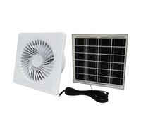 GDBAGKDQK Ventilateur Extracteur Solaire 12 V, Anti-Moustique, D'extraction, Ventilation, Fenêtre, Mur Refroidissement Rapide(6 in)