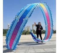 GDBTDL Dragon Poi Streamer - Ruban de soie 3D Accessoire de danse avec tête de dragon, lavable et portable pour enfants, adultes et personnes âgées, parfait pour le plaisir en plein air, les fêtes