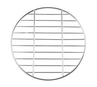 Gdfnmogo Grille de barbecue ronde en acier inoxydable, filet de cuisson robuste pour réchaud de camping et pique-nique en plein air, grille de barbecue polie miroir avec points de soudure lisses, 30