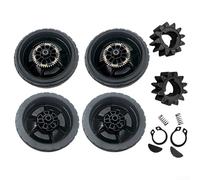 Gdfnmogo Roues de tondeuse à gazon de 20,3 cm et kit d'engrenage d'entraînement pour Honda HRN216, pneu avant et arrière de rechange avec engrenages à 12 dents, pour modèles VKA VYA (4 pièces avant et