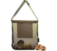 Gdfnmogo Sac de cueillette de champignons pliable - Sac de récolte en maille respirante de grande capacité pour verger, jardin et extérieur, sac de cueillette de fruits à bandoulière (vert)
