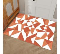 GDJSMIN Tapis Entree Interieur Antidérapant Géométrie Moderne,Paillasson Exterieur Entree Lavable en Machine Grille Diamant, Paillasson Interieur Entrées,Terre Cuite, 80 X 120 Cm