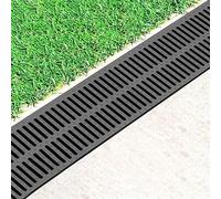 GDMDPTE Grilles de caniveau extérieures Personnalisables en Plastique - Caniveaux de Drainage en U 40 x 50 cm pour Jardin/Cour - Couvercles et Bouchons de caniveau - Découpe Facile sur Mesure