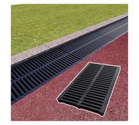 GDMDPTE Grilles de Drainage Amovibles en Plastique pour la Protection des caniveaux et égouts extérieurs. Système de Drainage en Forme de U empêchant Les obstructions et l'accumulation de débris. in