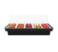 GDSKR Récipient à épices, à fruits, en plastique, avec couvercle, pour épices, fruits, pizza, restaurant, buffet et bar